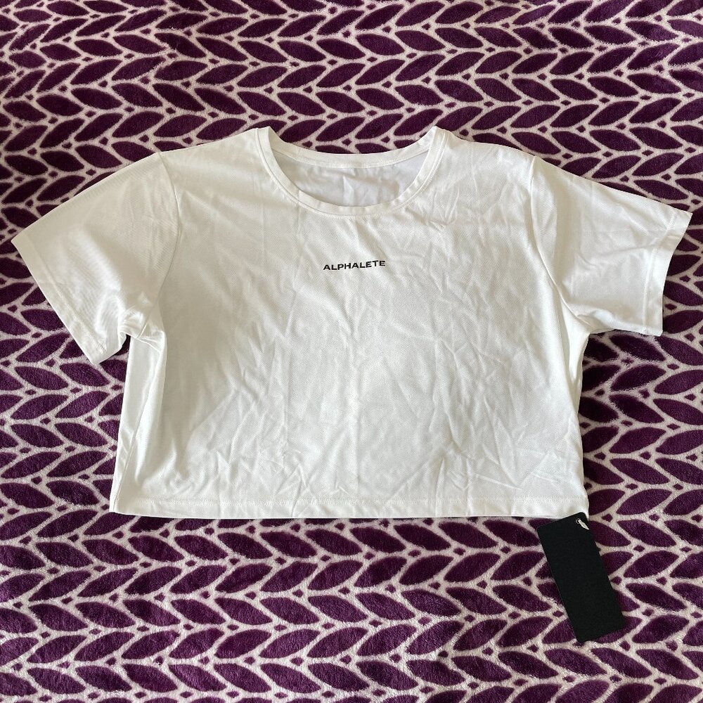 Alphalete Crop Tee Mesh Medium